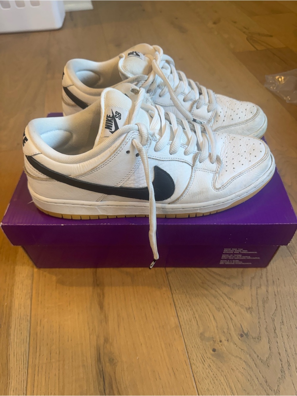 Nike White and Black Low-Top Athletic Sneakers